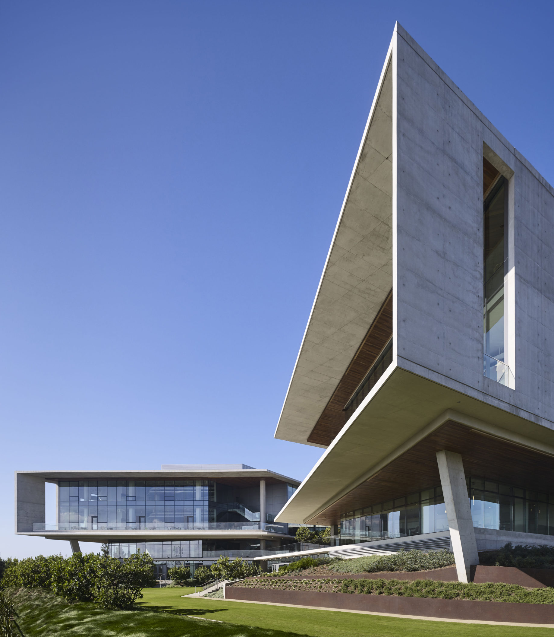 i3 Illumina east facing building suspend over lush green landscape