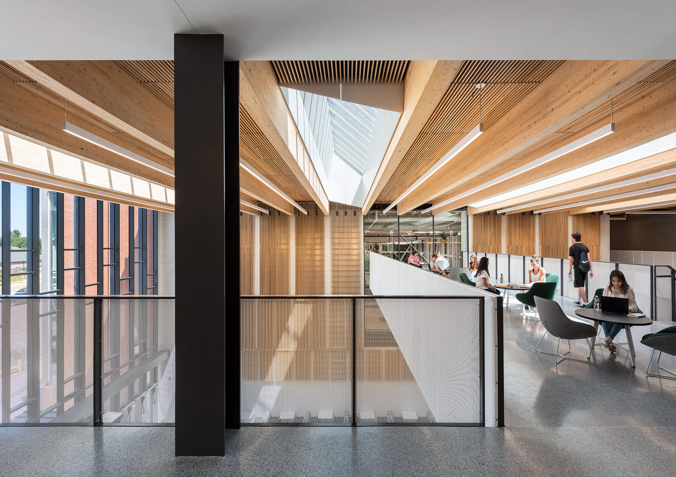 View of multi-story dining commons