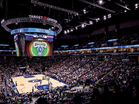 aerial render of an arena