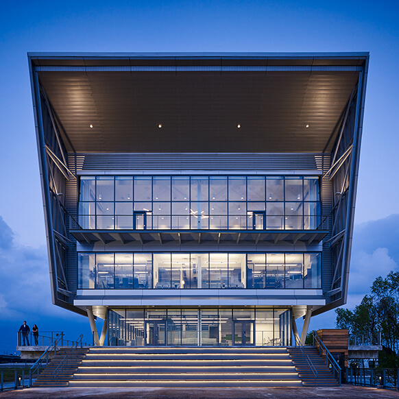 Center for Coastal and Deltaic Solutions view from deck