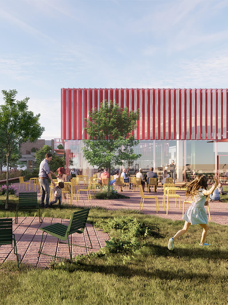 a library green roof