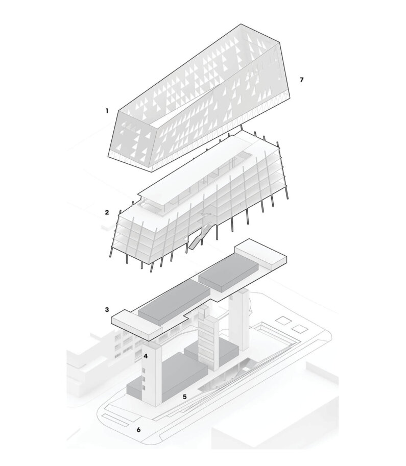 Diagram of exploded compositional elements