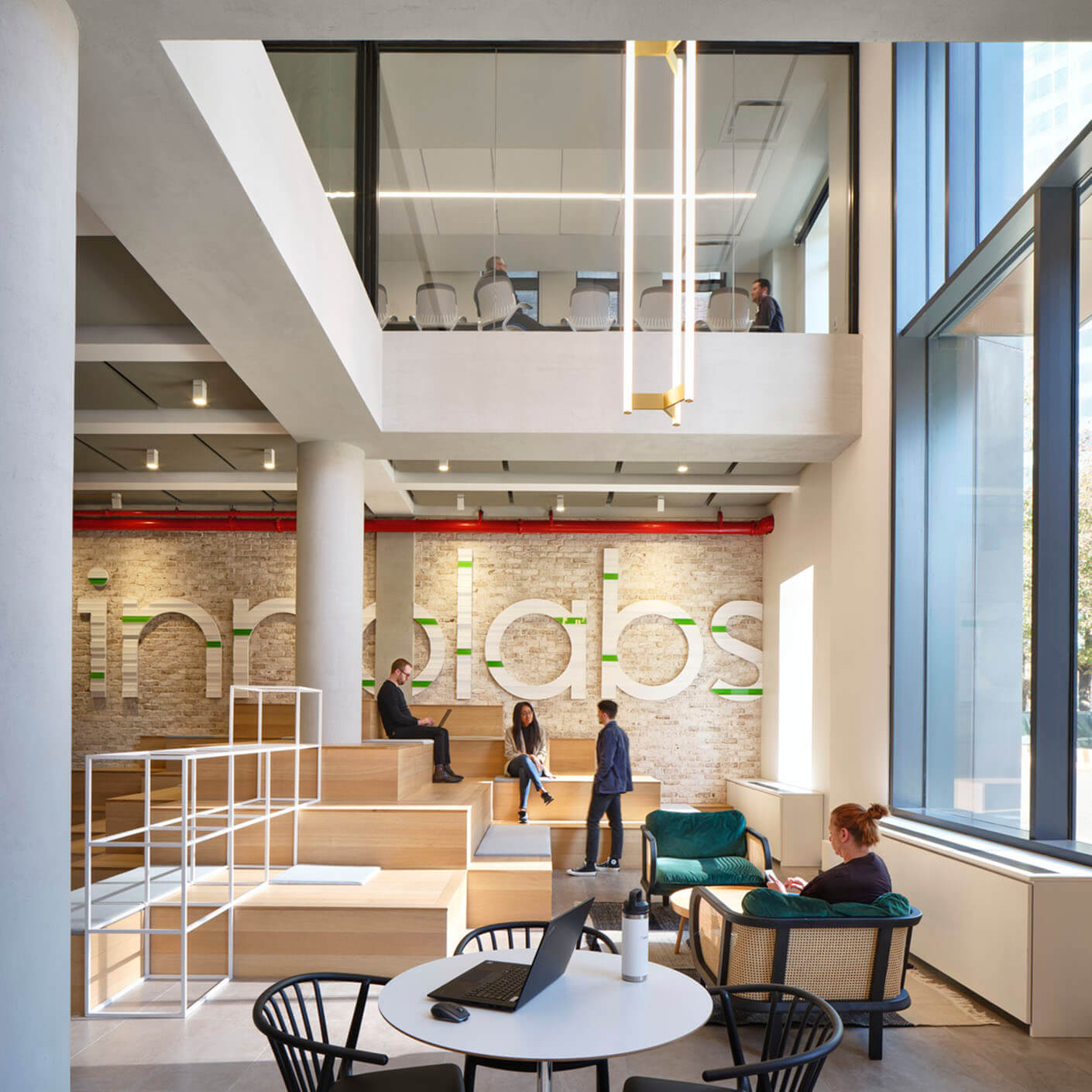 Photo of cafe in modern scientific workplace